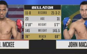 Видео боя Эй Джей МакКи - Джон Тейшера Bellator 205