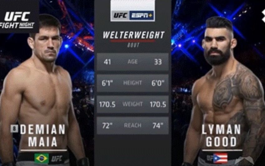 Видео боя Демиан Майя - Лайман Гуд UFC Fight Night 144