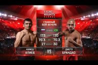 Видео боя Ахмед Алиев - Диего Брандао Fight Nights Global 73