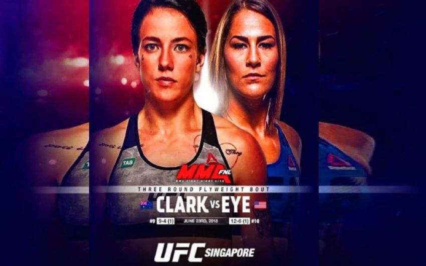 Видео боя Джессика-Роуз Кларк — Джессика Ай UFC Fight Night 132