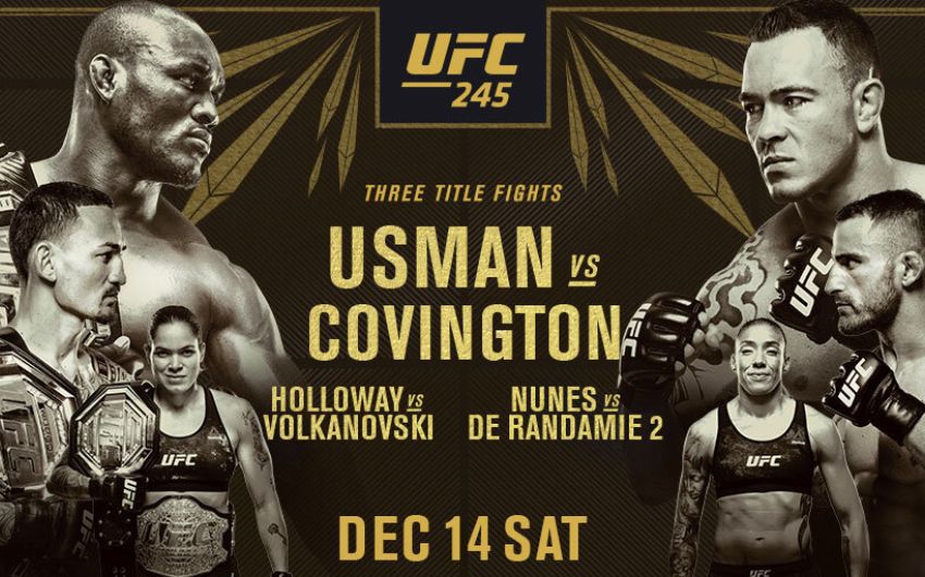 Зарплаты участников UFC 245: Камару Усман - Колби Ковингтон
