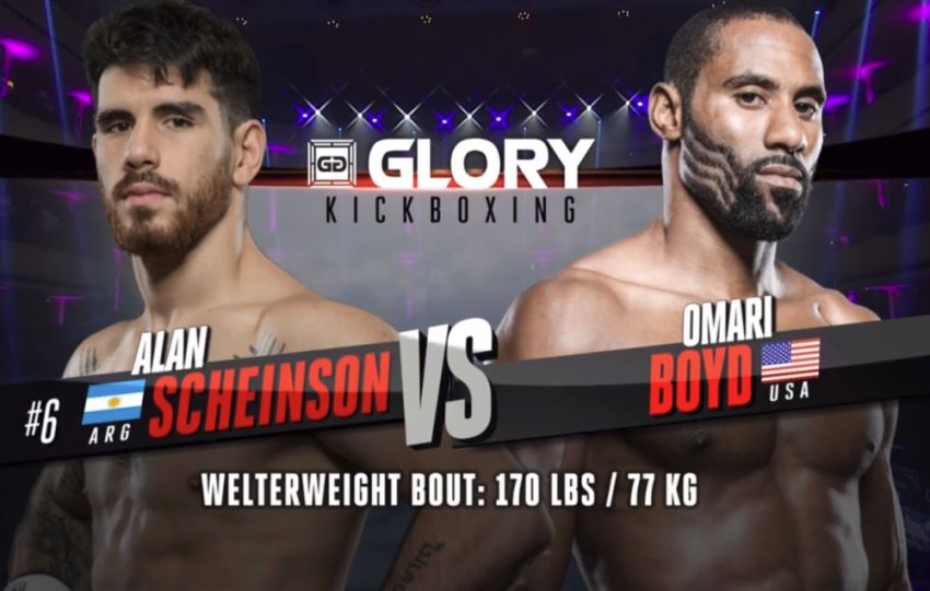 Видео боя Алан Шейнсон - Омари Бойд GLORY 61