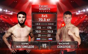 Видео боя Борис Магомедов – Василий Соколов Fight Nights Global 98
