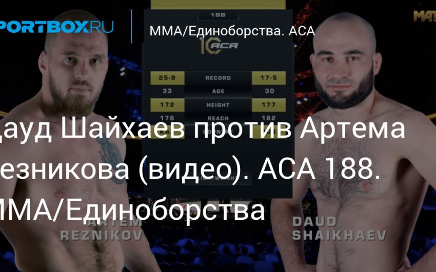 Видео боя Артем Резников – Дауд Шайхаев ACA 188