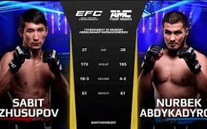Видео боя Сабит Жусупов – Нурбек Абдыкадыров EFC 41