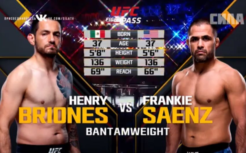 Видео боя Генри Брионес - Фрэнки Саенс UFC Fight Night 129