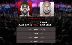 Видео боя Джоуи Дэвис - Крис Сиснерос Bellator 235