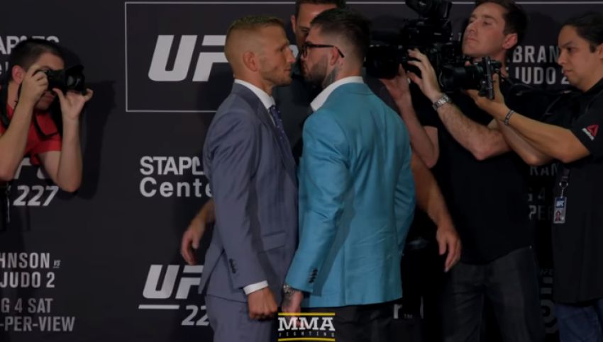 Битва взглядов участников турнира UFC 227: Диллашоу - Гарбрандт