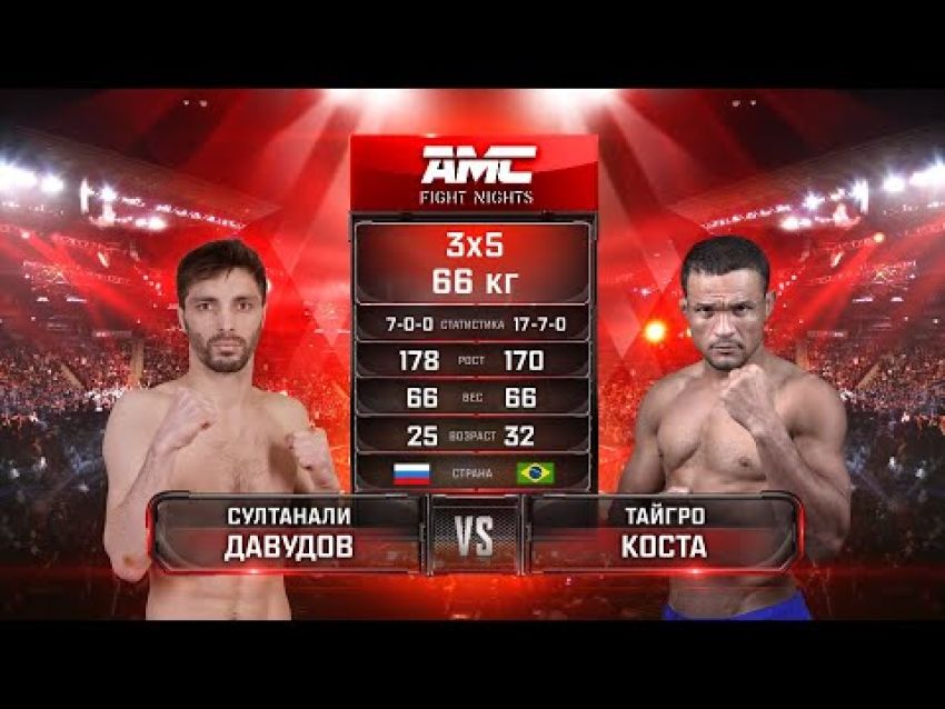 Видео боя Султанали Давудов – Тайгро Коста AMC Fight Nights "Кубок Донского атамана"