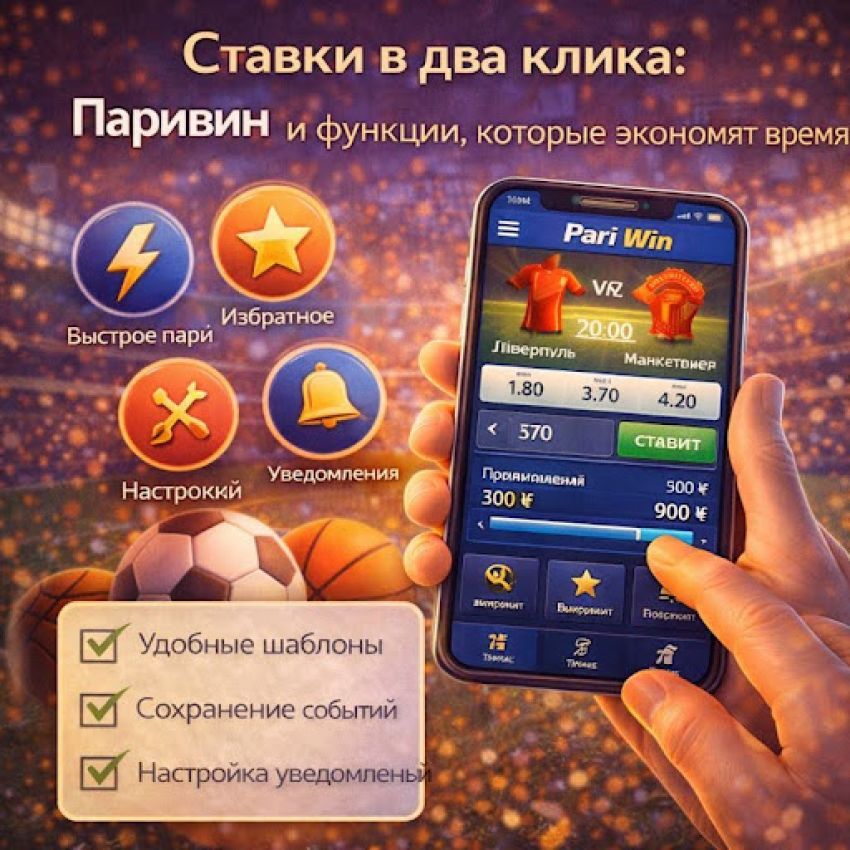 Ставки в два клика: Паривин и функции, которые экономят время
