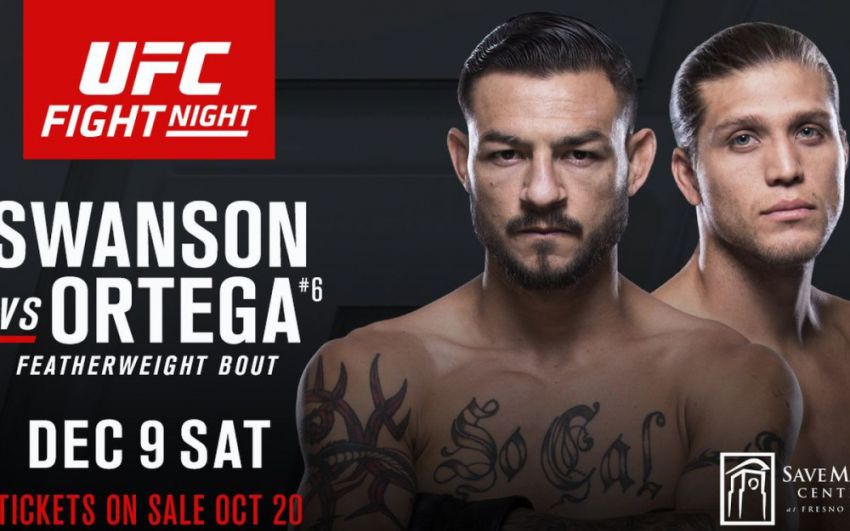 Зарплаты участников турнира UFC Fight Night 123: Свонсон - Ортега