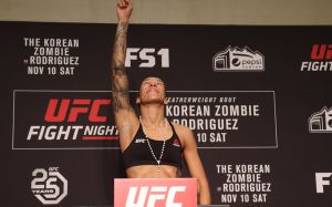 Результаты взвешивания турнира UFC on ESPN+ 13: Жермейн Де Рандами - Аспен Лэдд, Юрайа Фэйбер - Рики Симон