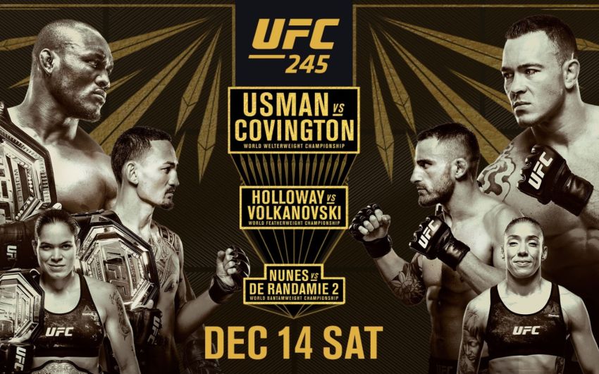 UFC 245 Камару Усман – Колби Ковингтон, Петр Ян – Юрайа Фэйбер. Смотреть онлайн прямой эфир