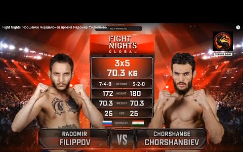 Видео боя Чоршанбе Чоршанбиев – Радомир Филиппов Fight Nights Global 97