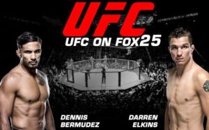 Видео боя Деннис Бермудес – Даррен Элкинс UFC Fight Night 114