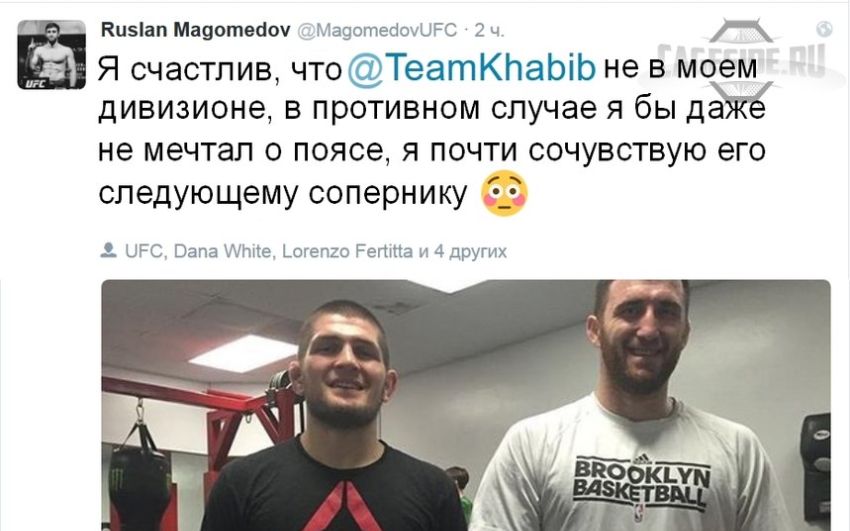 Руслан Магомедов рад, что Хабиб не выступает в тяжелом весе