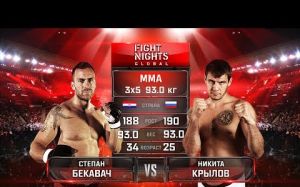 Видео боя Степан Бекавач - Никита Крылов Fight Nights Global 68