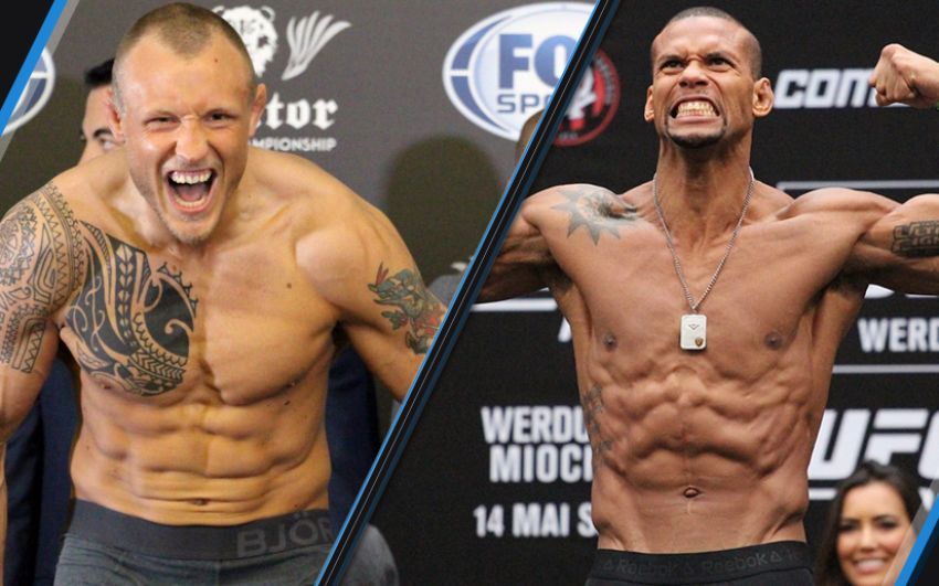 Видео боя Тиаго Сантос - Джек Херманссон UFC Fight Night 119