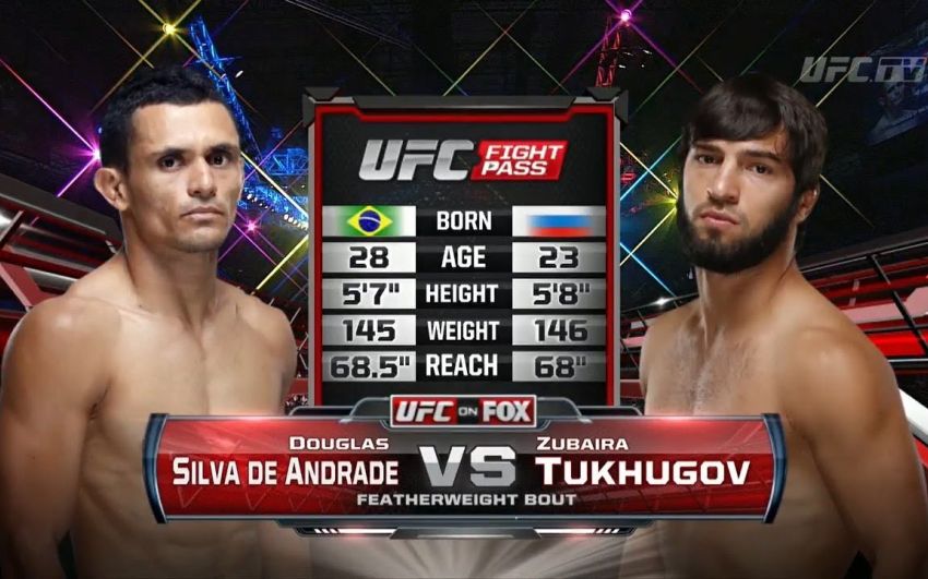 Видео боя Зубайра Тухугов - Дуглас Сильва де Андраде UFC Fight Night 36