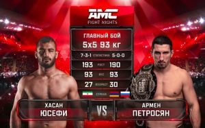 Видео боя Армен Петросян - Хасан Юсефи AMC Fight Nights 102