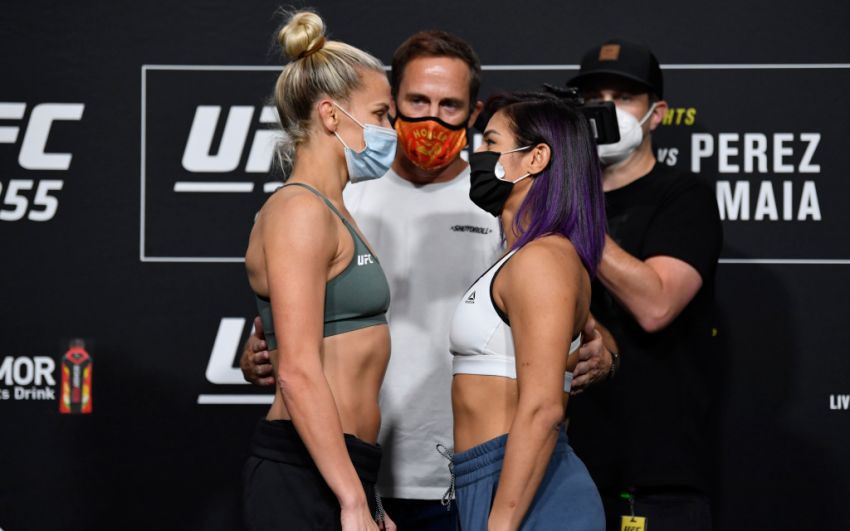 Видео боя Синтия Кальвильо - Кэтлин Чукагян UFC 255