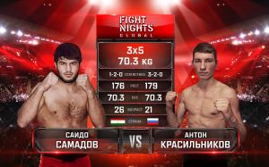 Видео боя Сайдо Самадов - Антон Красильников Fight Nights Global 94