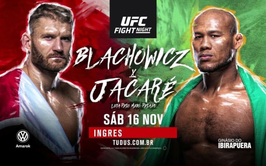 Файткард турнира UFC Fight Night 164: Ян Блахович - Роналдо Соуза