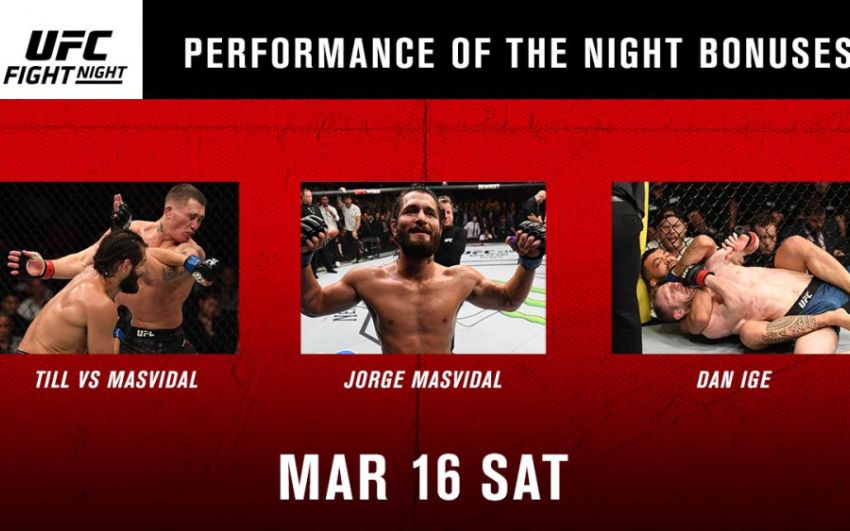 Бонусы турнира UFC Fight Night 147