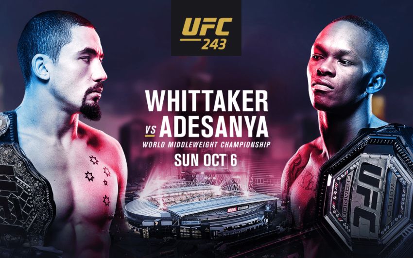 Файткард турнира UFC 243: Роберт Уиттакер - Исраэль Адесанья