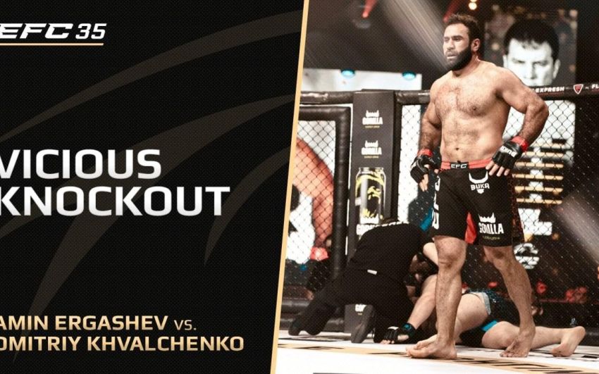 Видео боя Амин Эргашев – Дмитрий Хвалченко EFC 35