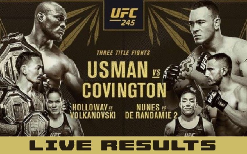 Результаты турнира UFC 245: Камару Усман - Колби Ковингтон, Макс Холлоуэй - Александр Волкановски, Аманда Нуньес - Жермейн Де Рандами 2