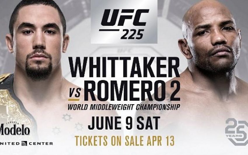 Прямая трансляция UFC 225: Роберт Уиттакер - Йоэль Ромеро II