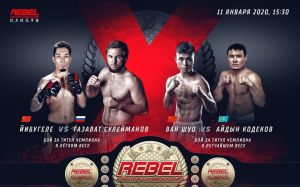 Прямая трансляция Rebel FC 10: Ванг Шуо – Айдын Кодеков, Газават Сулейманов – Йибугеле