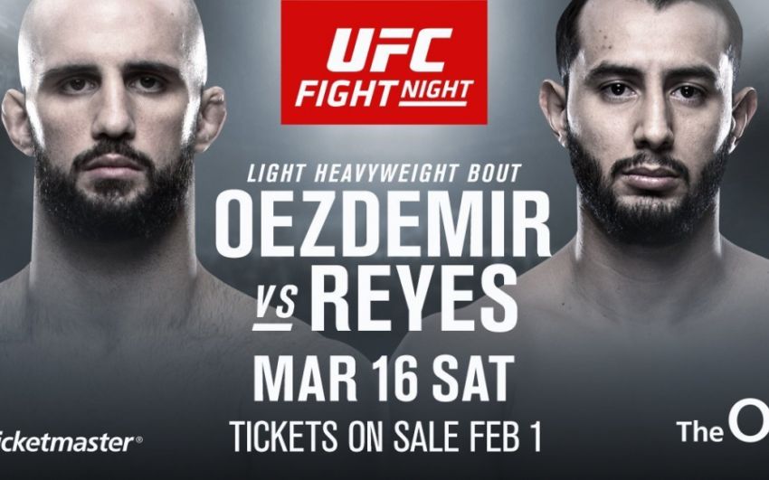 Видео боя Доминик Рейес - Волкан Оздемир UFC Fight Night 147