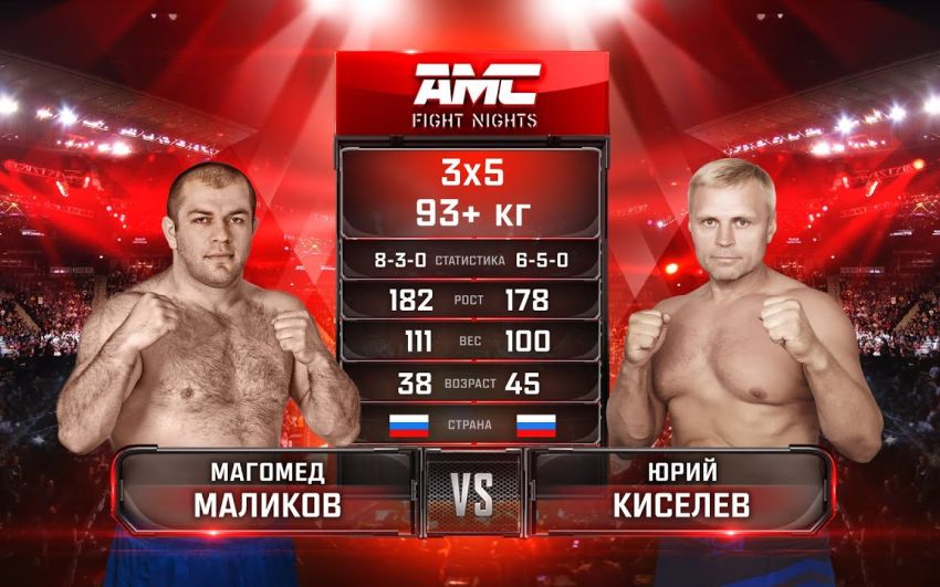 Видео боя Магомед Маликов – Юрий Киселев AMC Fight Nights памяти Владимира Воронова