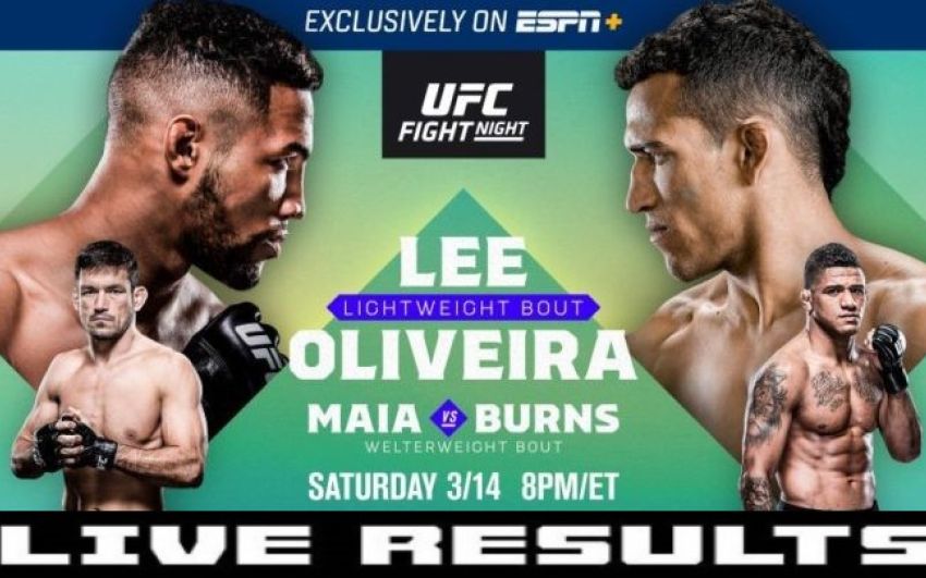 Результаты турнира UFC Fight Night 170: Кевин Ли - Чарльз Оливейра