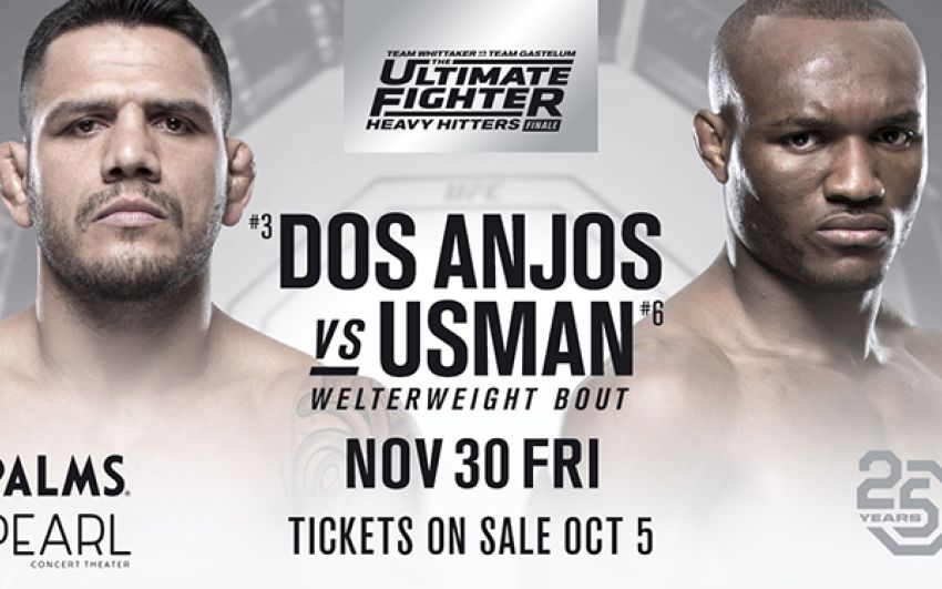 Прямая трансляция The Ultimate Fighter 28 Finale: Рафаэль Дос Аньос – Камару Усман